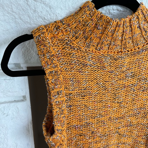 by Anthropologie Sleeveless Crochet Knit Sweater Mockneck Tank Top - Picture 11 of 14